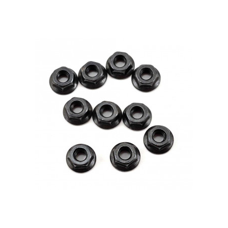 Nut m4 flanged knurled (10)